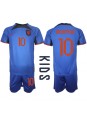 Niederlande Memphis Depay #10 Auswärts Trikotsatz für Kinder WM 2022 Kurzarm (+ Kurze Hosen)
